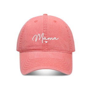 Mama Hat, Custom Mom Hat, Custom Text Embroidered Hat, Pregnancy Announcement Hat, Pigment dyed Vintage Style Caps, Classic Dad Cap