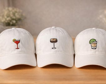 Spritz Hat,Spritz Lover Hat,Spritz Glass,Embroidered Dad Hat,Cocktail Lovers Gift Ideas,Aperitivo,Tini Time,Day Drinking,Vacation,Party Hats