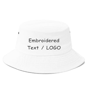 Custom Bucket Hat Embroidered Hat Custom Logo Embroidery name Bucket Hat Summer Hat Personalized Gift Vacation Travel Beach Bucket Hat