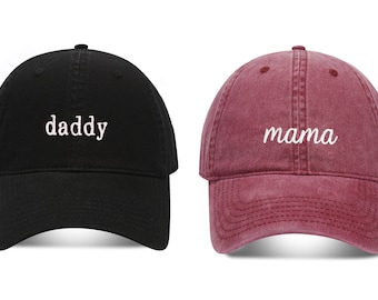 Custom Embroidered Hat,Personalized Date, Matching Vintage Baseball Hat, Gift For New Dad Mom, Pregnancy Announcement,Personalized Dad Cap
