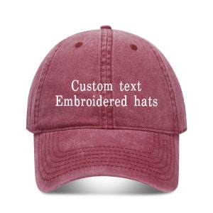 Custom Embroidered Hat Personalized Dad Cap Embroidery Logo baseball hat Bachelorette hats monogram caps Sorority hat Unisex Baseball Cap
