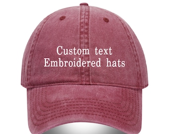 Custom Embroidered Hat Personalized Dad Cap Embroidery Logo baseball hat Bachelorette hats monogram caps Sorority hat Unisex Baseball Cap