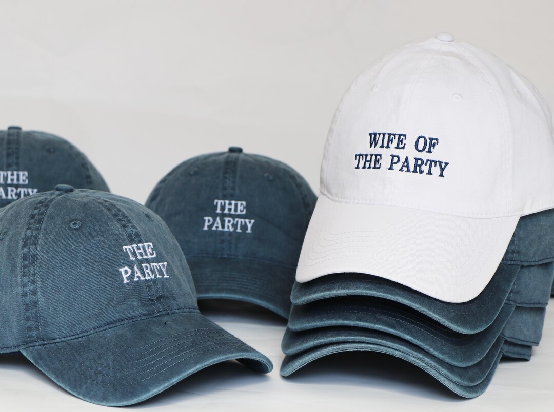 Custom Embroidered the Party Hats | Personalized Camp Bachelorette Hat ...