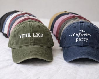 Personalized Text Hat, Custom Logo Embroidered Hat, Retro Baseball Hat, Vintage Style Trucker Hat, Fathers Day Gift, Unisex Baseball Hat.