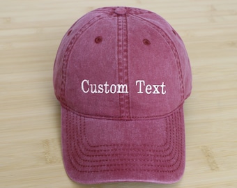 Kundenspezifischer gestickter Hut, personalisierte Vati-Kappe, Baseballmütze mit Stickerei-Logo, Ihr eigenes Textmonogramm, Bachelorette, Kleinunternehmen Merch