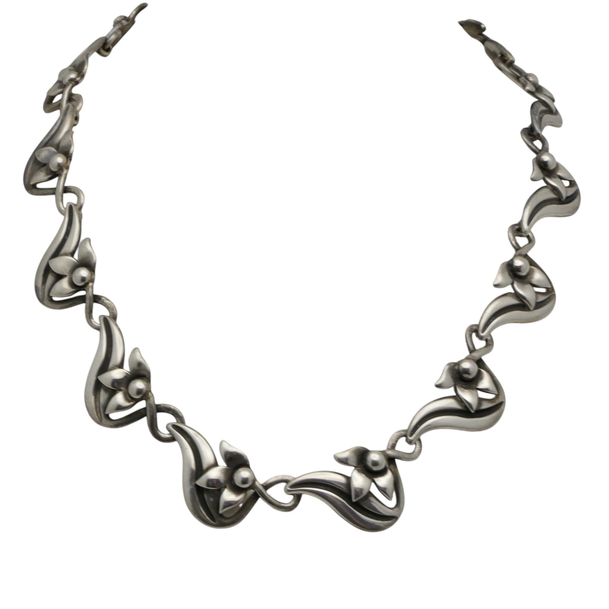 アクセサリー 60s Vintage Mexican Silver Necklace Vintage Taxco Sterling Silver Necklace - Etsy