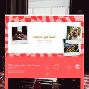 Burger Bar Squarespace Template for Restaurants, Diners & Food Trucks | Retro Diner-Inspired Website Design for Squarespace 7.1
