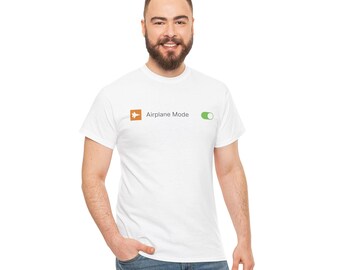 F-35 Airplane Mode Toggle T-Shirt | Funny Military Fighter Jet Graphic Tee | Aviation Humor Gift