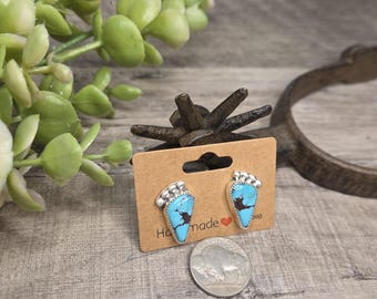 Kingsmen Turquoise • Sterling Silver• Stud Earrings