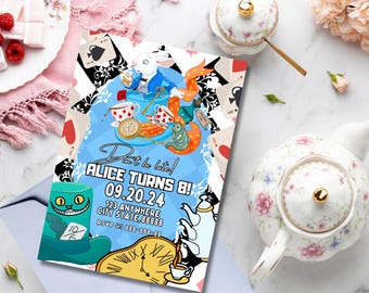 Wonderland Tea Party Invitation- digital 5x7  Wonderland
