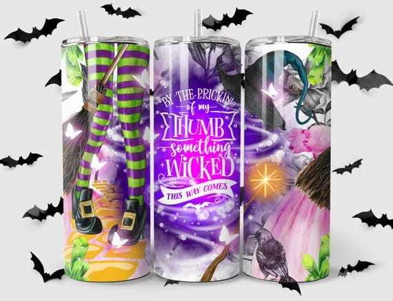 Wicked Witch 20oz Tumbler- Halloween WRAP PNG FILE