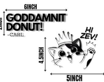 Princess Donut Dungeon Crawler Vinyl Decals