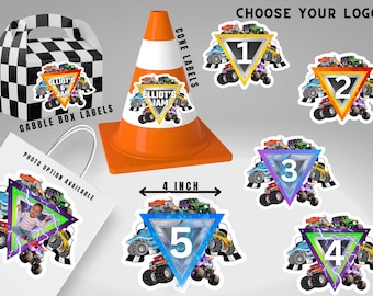 Monster Truck Custom Logos- 4inch Stickers