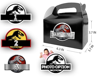 Dinosaur Custom Logos-  Jurassic 4inch Stickers