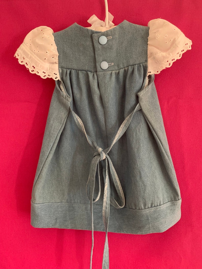 miss haidee baby tunic dress top 0 to 3 years chambray soft cotton denim ONLY ONE