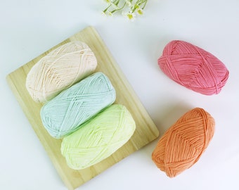 32 Colors Milk Cotton Yarn for Amigurumi, 140 yds Baby Yarn,Soft Doll Yarn, Hand Knitting Yarn, Gifts for Mom