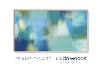 Abstract Samsung Frame TV Art, Instant Digital Download, Art For TV, Blue, Painting, TV Art, Original Art