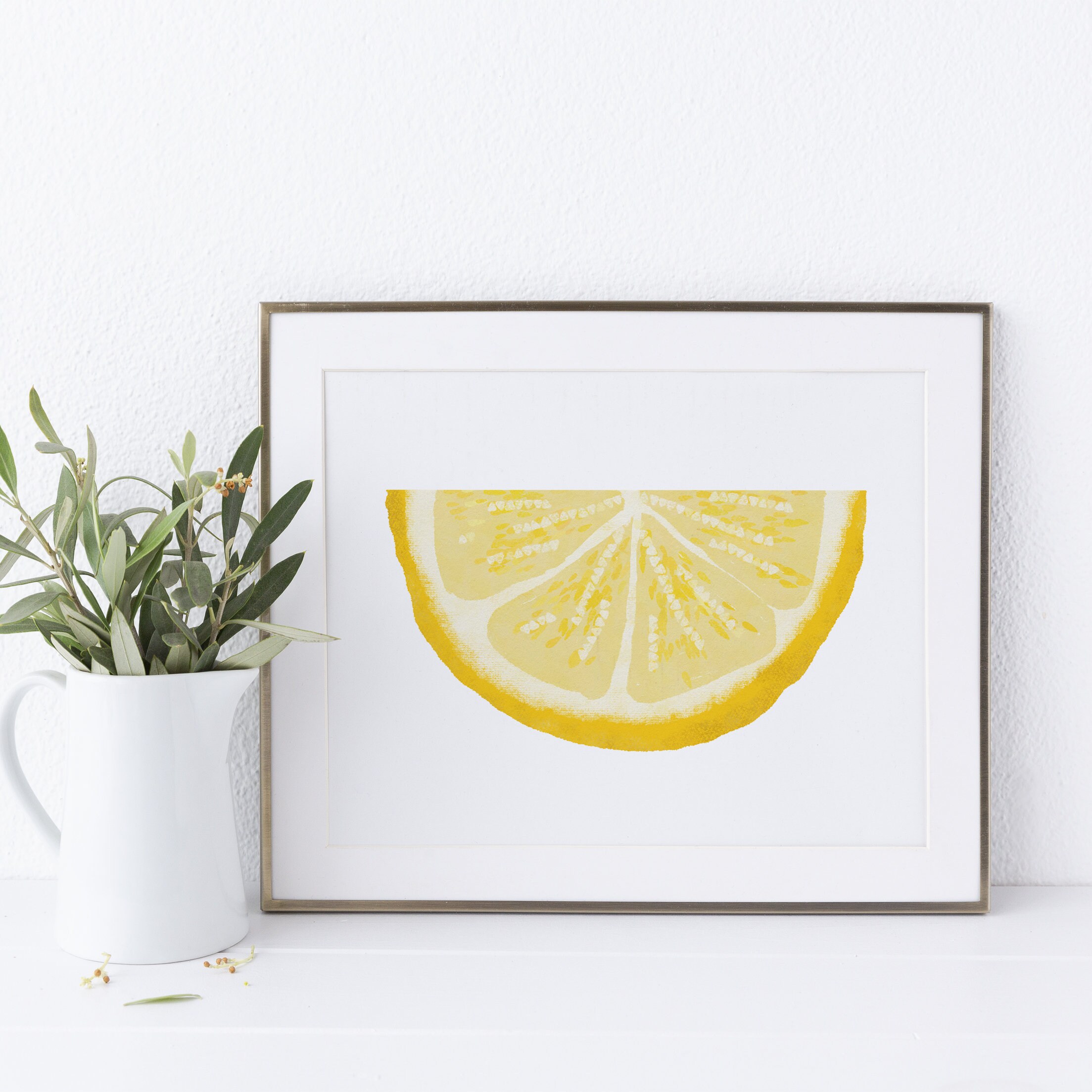 Fresh Lemon Digital Printable Wall Art Digital Download Art | Etsy