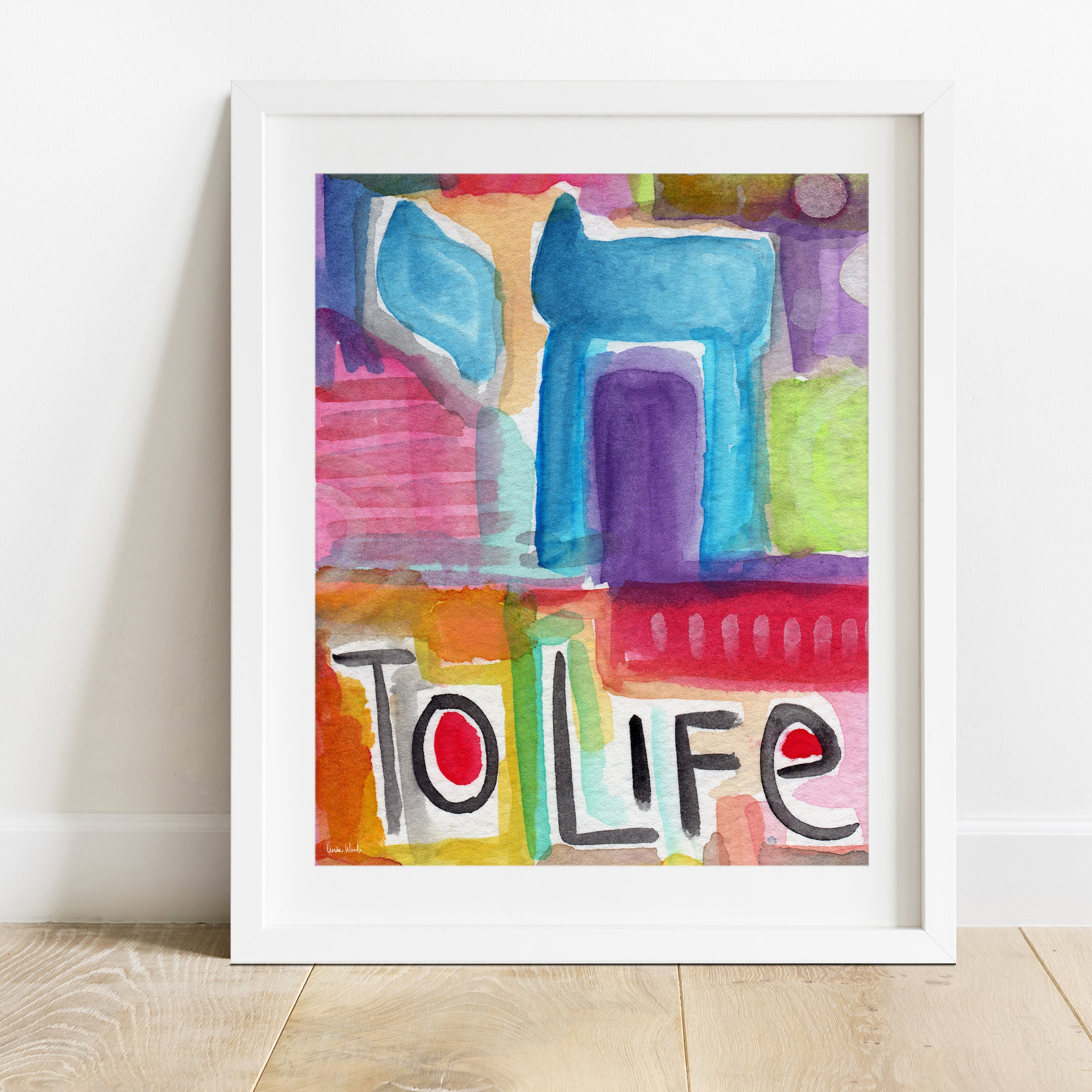 To Life - Modern Hebrew Printable Art, Chai Jewish Printable Art ...