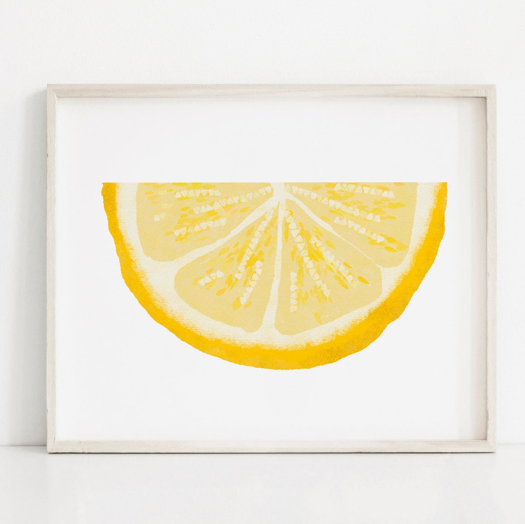Fresh Lemon Digital Printable Wall Art Digital Download Art - Etsy