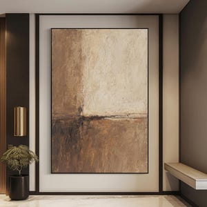 Large Wabi-Sabi Wall Art brown wall art 3d texture brown painting brown abstract art 3d texture wall art Earth Tone art Bohemian painting