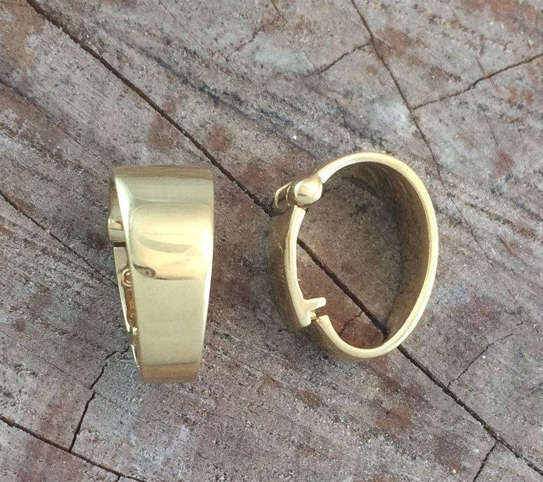 Gold Vermeil Donut Pendant Bail 6mm X 14mm Highly Polished 14K Etsy