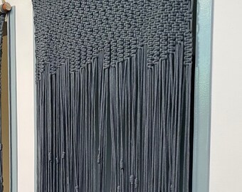 Eco-Friendly Macrame Room Divider - Handcrafted Statement Piece for Sustainable Decor for Home or Cafe, made from pre-consumer factory waste