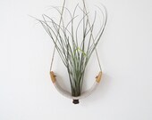 Large Ceramic Hanging Air Plant Planter Vase Speckle Buff Clay Body Dipped In Gloss White Glaze