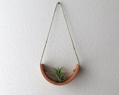 Small Terracotta Ceramic plant hanger for tillandsia air plant
