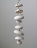 Hanging ceramic wind chime in gloss white glaze - Half Set 