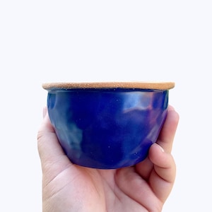 Mini Ceramic Planter Pot – Cobalt Blue – Handcrafted Stoneware – Choose from 6 Sizes (Mini to XL) – Indoor Outdoor Plant Pot – Made to Last