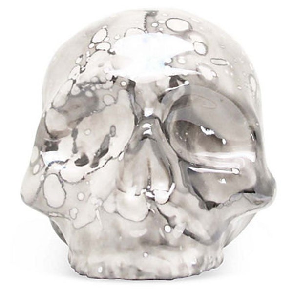 Ceramic Skull - Gray Luster