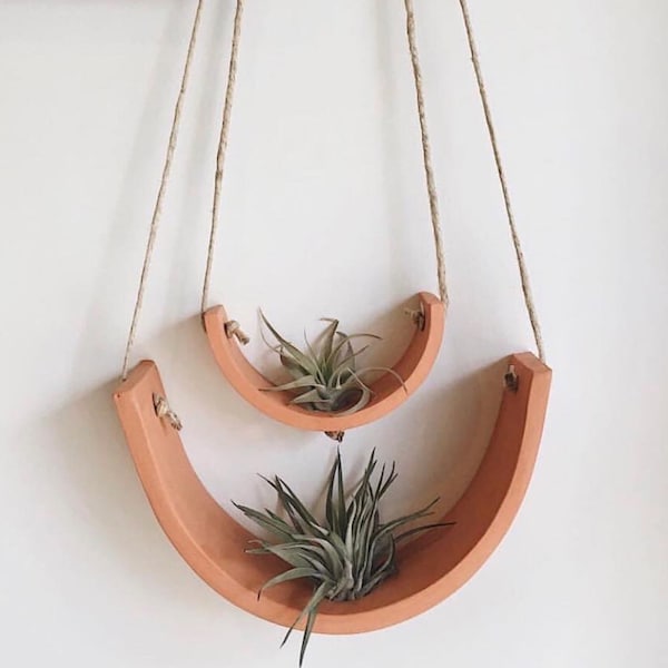 Tiered Terracotta Hanging Tillandsia Air Plant Holder Interior Home Decoration Planter