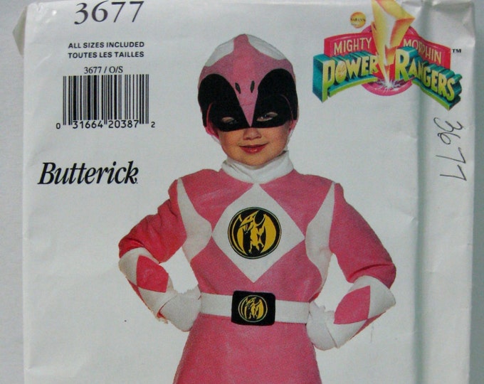 Vintage Power Ranger Costume Pattern Butterick 3677 Kimberly Etsy