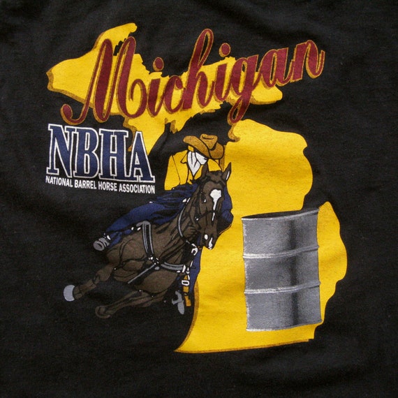 Vintage 1990s T-Shirt, Vintage NBHA Michigan, Nat… - image 2