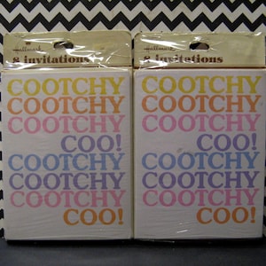 Vintage Babypartyeinladungen, Vintage Hallmark Babyparty, 16 Duschen lädt ein, geschlechtsneutral, Pastellregenbogen, knutschiges knutschiges Coo