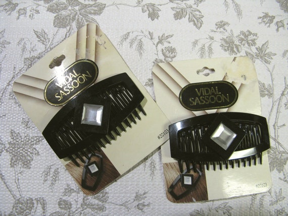 Vintage Vidal Sassoon, 2 Sassoon Hair Combs, Barr… - image 2