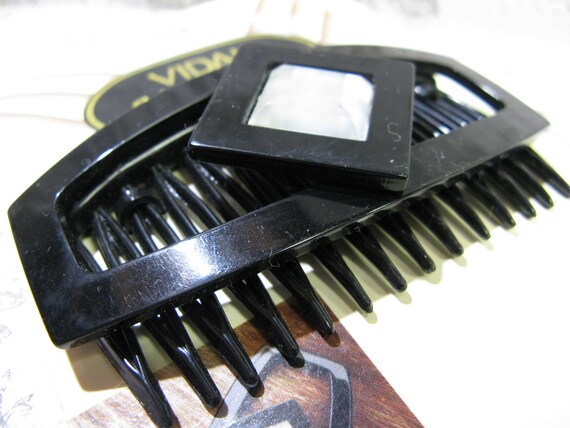 Vintage Vidal Sassoon, 2 Sassoon Hair Combs, Barr… - image 4