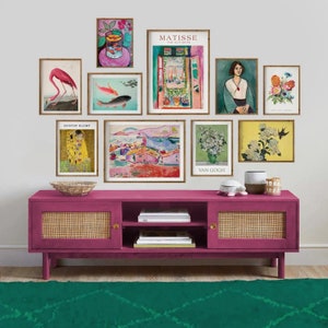 Juego de 12 cuadros de pared de galería maximalista, arte de pared ecléctico, decoración colorida, impresión vintage, Van Gogh, Picasso, galería ecléctica, DESCARGA DIGITAL