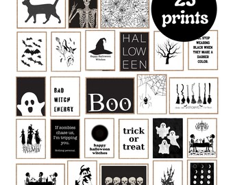 Halloween Gallery Wall Art Set: Spooky Prints (Digital Download)