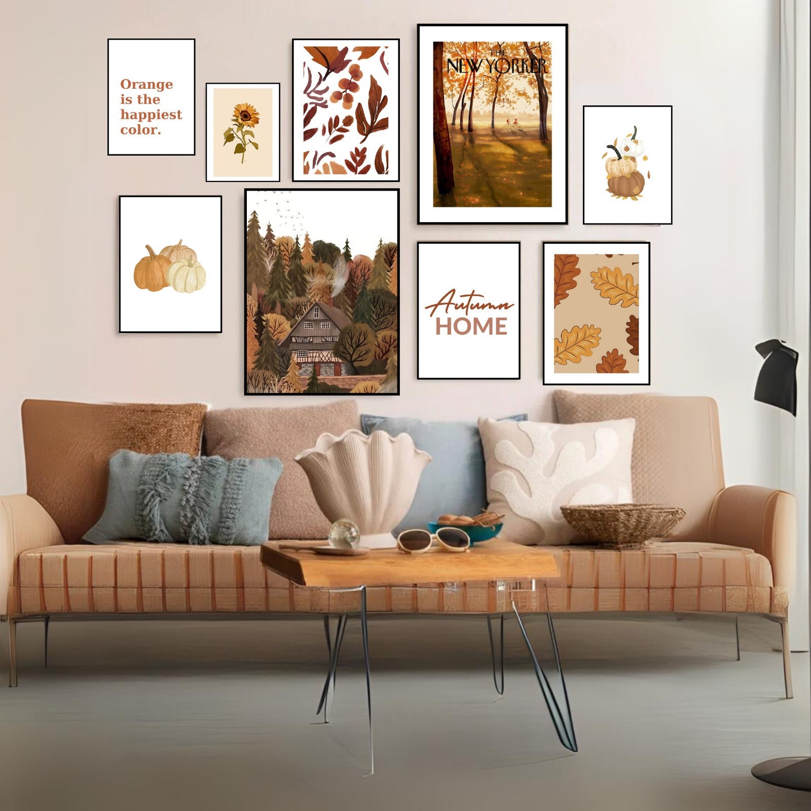 Vintage Fall Gallery Wall Art Set: Farmhouse Autumn Landscape Prints ...