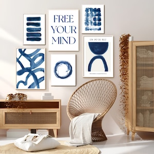 Blue Coastal Print Set: Beach House Decor (Digital Download)