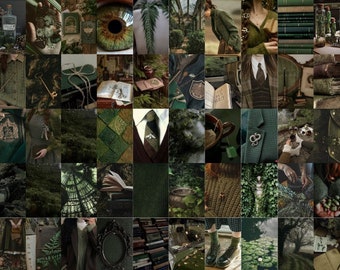 Dark Academia Photo Collage Kit, Librarycore Decor (125 PCS) (Digital Download