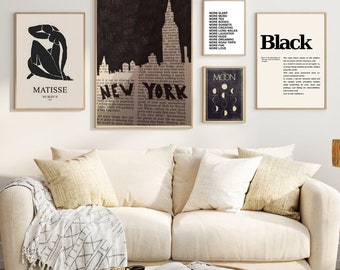 Grunge Wall Art Prints, Dark Academia Decor (25 PCS Digital Download