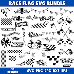 Rennflag SVG-Bundle, Checkered Flagge svg, Rennflag Png, Checkered Flagge Clipart, karierte Flagge svg, Racing svg, Cricut Cut Dateien, Sofort Download