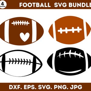 Football Svg Bundle, Football Outline Svg, Sports Svg, Football Silhouette, American Football Svg, Football Monogram Svg, Cricut Cut Files