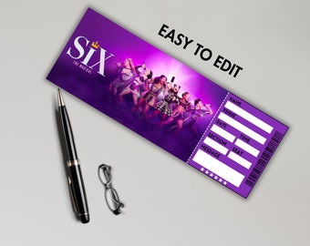 ブロックチケット　6冊セット① Editable Six Broadway Surprise Ticket, Theatre Ticket, Six