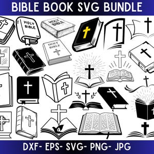 聖書本 SVG バンドル、聖書 SVG、聖書本、聖書ベクター、聖書 Cricut、聖書シルエット、本 SVG、Cricut 用 SVG ファイル、即時ダウンロード