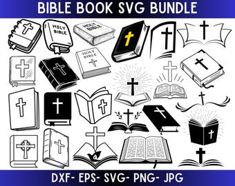 Bible Book Svg Bundle, Bible Svg, Bible Book, Bible Vector, Bible Cricut, Bible Silhouette, Book Svg, Svg Files For Cricut, Instant Download