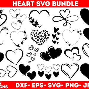 Herz SVG, Herz Doodle Herz, handgezeichnetes Herz, Herz Clipart, Valentinstag Herz, Sofort Download, Herz Doodle, Liebe Clipart